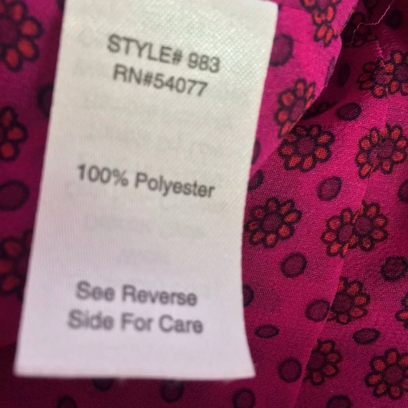 CAbi #983 Fuchsia Drape Neck Sleeveless Blouse Med - Picture 8 of 8